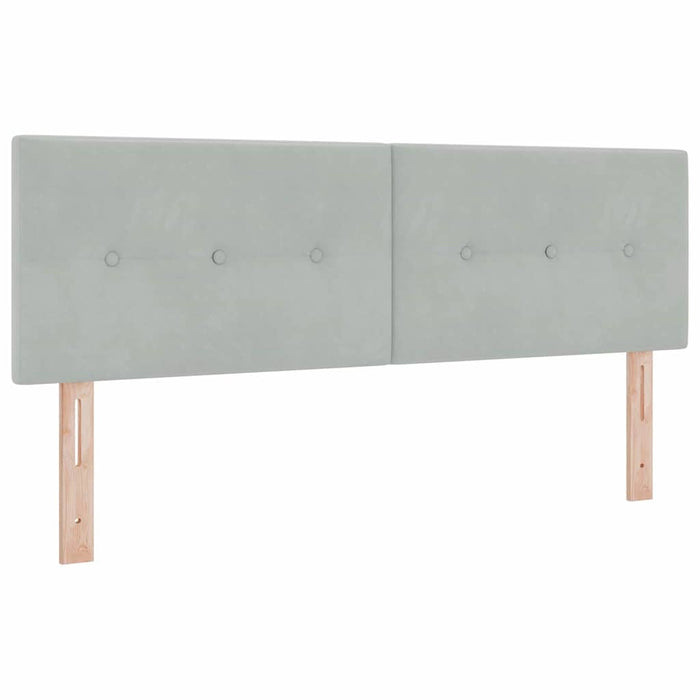 Tăblie cap cu headboard Gri deschis 160 cm Piele artificială - WALTI WALTI