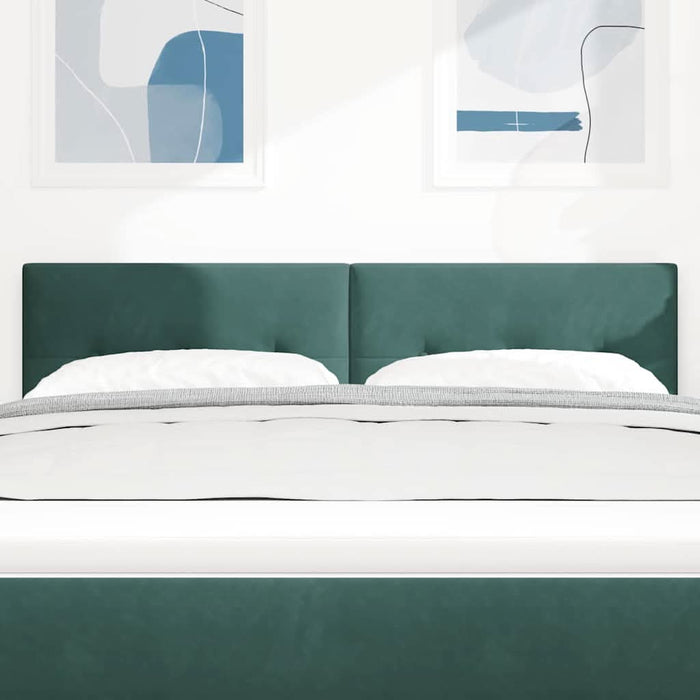 Tăblie cap cu headboard Verde închis 160 cm Piele artificială - WALTI WALTI
