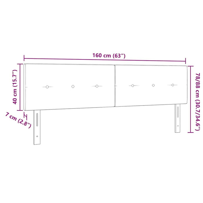 Tăblie cap cu headboard Verde închis 160 cm Piele artificială - WALTI WALTI