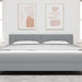 Tăblie cap cu headboard Gri deschis 180 cm Piele artificială - WALTI WALTI