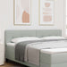 Tăblie cap cu headboard Gri deschis 180 cm Piele artificială - WALTI WALTI