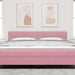 Tăblie cap cu headboard Roz 180 cm Piele artificială - WALTI WALTI