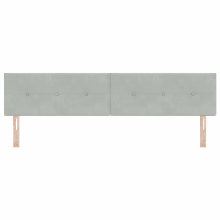 Tăblie cap cu headboard Gri deschis 200 cm Piele artificială - WALTI WALTI