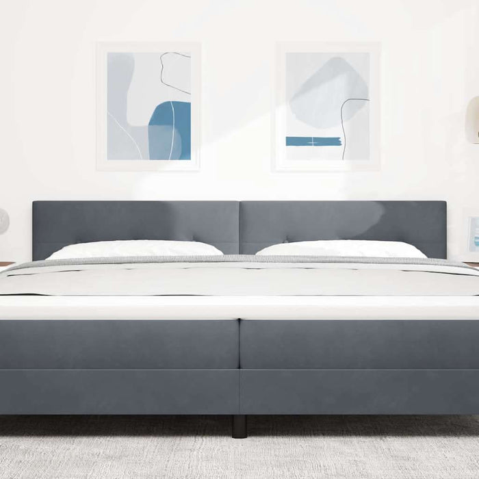 Tăblie cap cu headboard Gri închis 200 cm Piele artificială - WALTI WALTI
