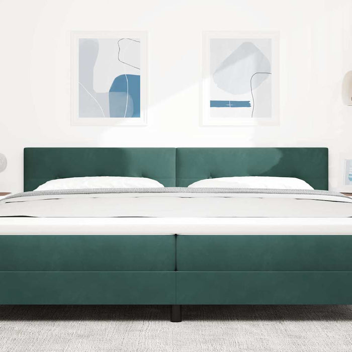 Tăblie cap cu headboard Verde închis 200 cm Piele artificială - WALTI WALTI