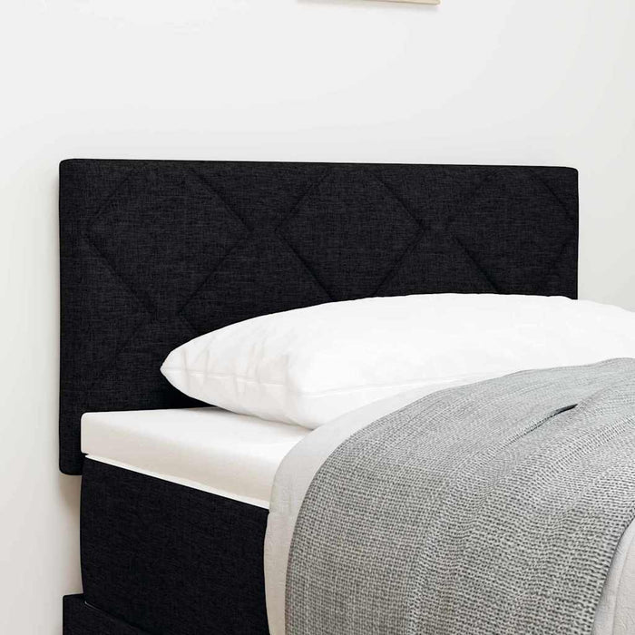 Tăblie din Țesătură Geometric cu headboard Negru 80 cm țesătură - WALTI WALTI