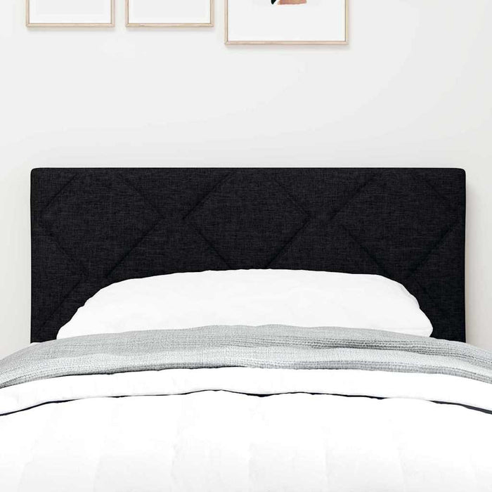 Tăblie din Țesătură Geometric cu headboard Negru 80 cm țesătură - WALTI WALTI