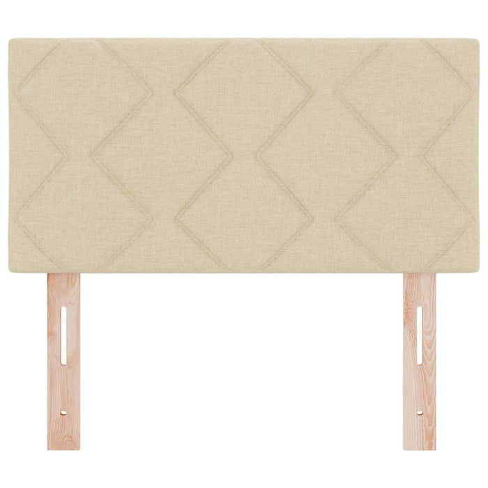 Tăblie din Țesătură Geometric cu headboard Crem 80 cm țesătură - WALTI WALTI