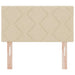 Tăblie din Țesătură Geometric cu headboard Crem 80 cm țesătură - WALTI WALTI