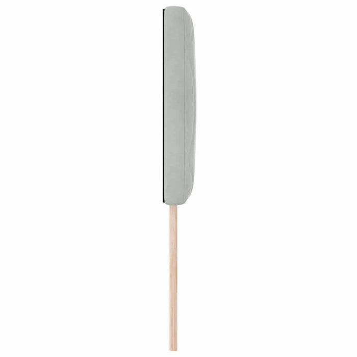 Tăblie cap Pe perete Geometric Manual Gri deschis 80 cm Catifea - WALTI WALTI