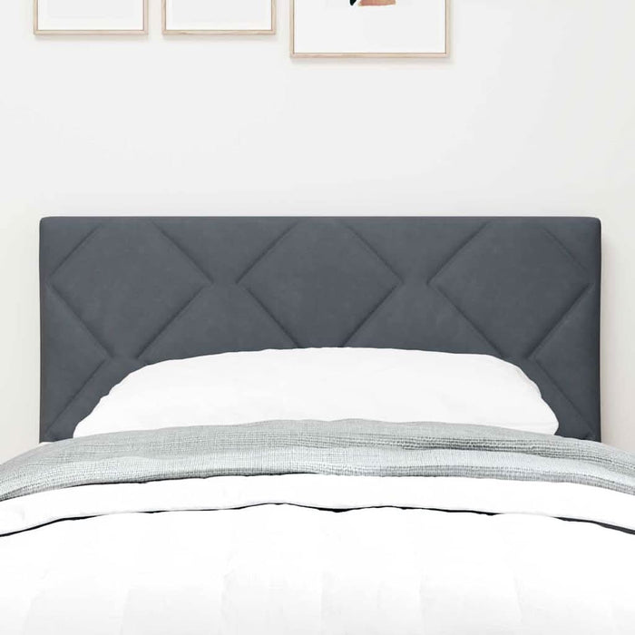 Tăblie cap Pe perete Geometric Manual Gri închis 80 cm Catifea - WALTI WALTI