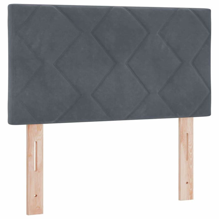 Tăblie cap Pe perete Geometric Manual Gri închis 80 cm Catifea - WALTI WALTI