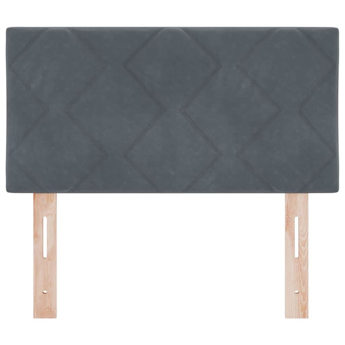 Tăblie cap Pe perete Geometric Manual Gri închis 80 cm Catifea - WALTI WALTI