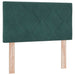Tăblie cap Pe perete Geometric Verde închis 80 cm Catifea - WALTI WALTI