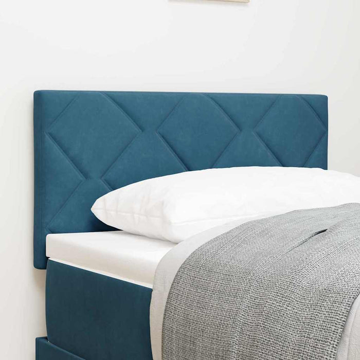 Tăblie cap Pe perete Geometric Albastru închis 80 cm Catifea - WALTI WALTI