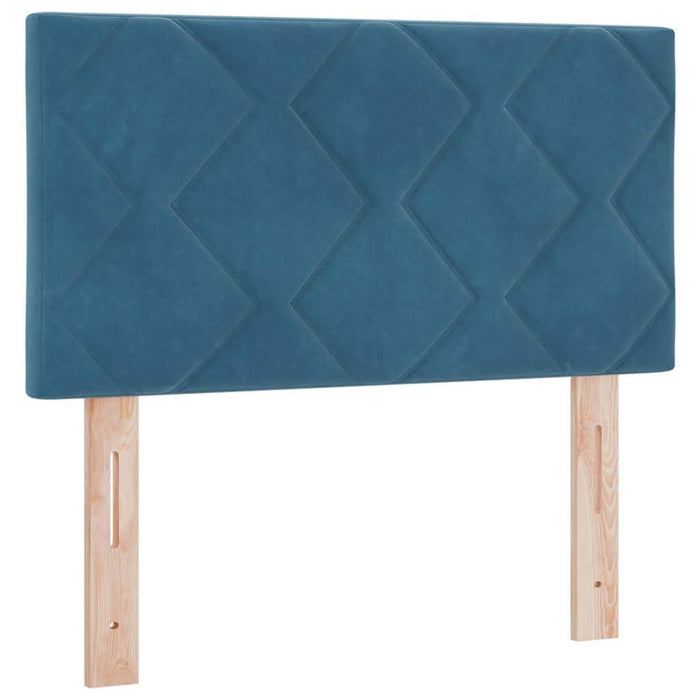 Tăblie cap Pe perete Geometric Albastru închis 80 cm Catifea - WALTI WALTI