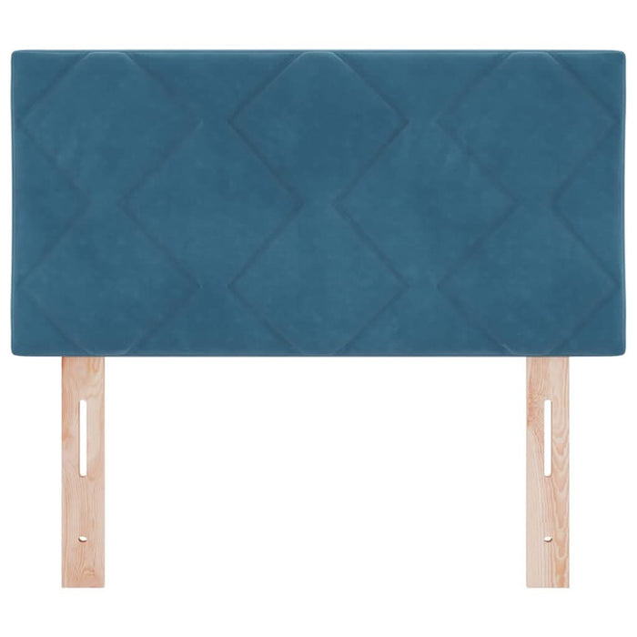 Tăblie cap Pe perete Geometric Albastru închis 80 cm Catifea - WALTI WALTI