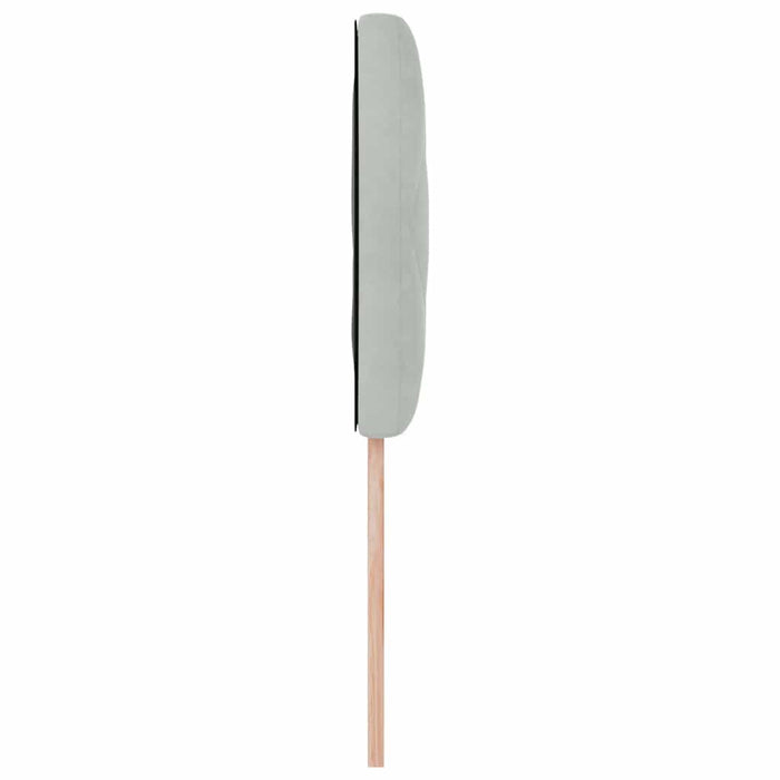 Tăblie cap Pe perete Geometric Manual Gri deschis 90 cm Catifea - WALTI WALTI
