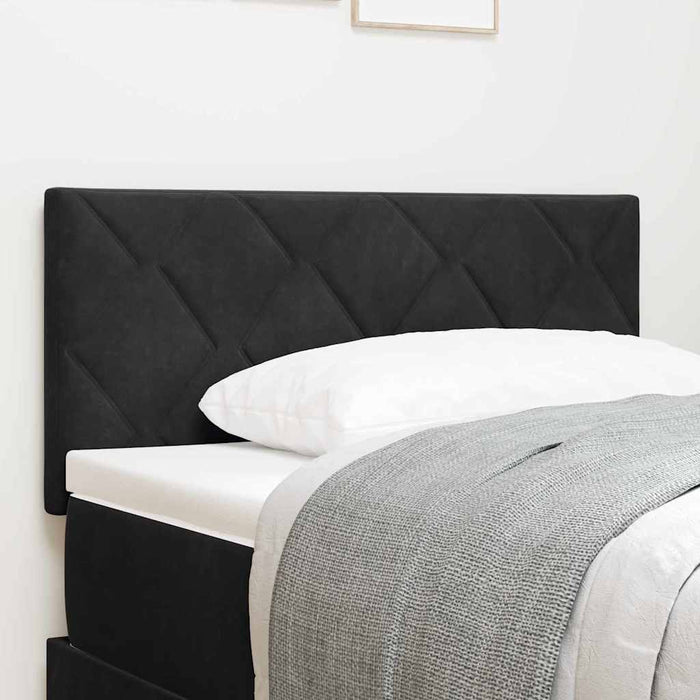 Tăblie cap Pe perete Geometric cu headboard Negru 90 cm Catifea - WALTI WALTI