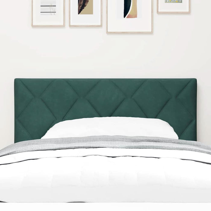 Tăblie cap Pe perete Geometric Verde închis 90 cm Catifea - WALTI WALTI