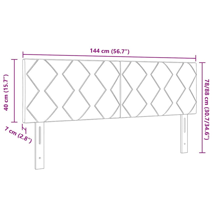 Tăblie cap Negru 144 cm țesătură WALTI