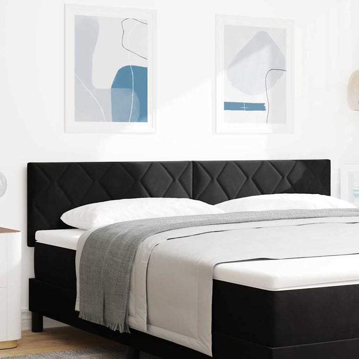 Tăblie cap Negru 180 cm Catifea WALTI
