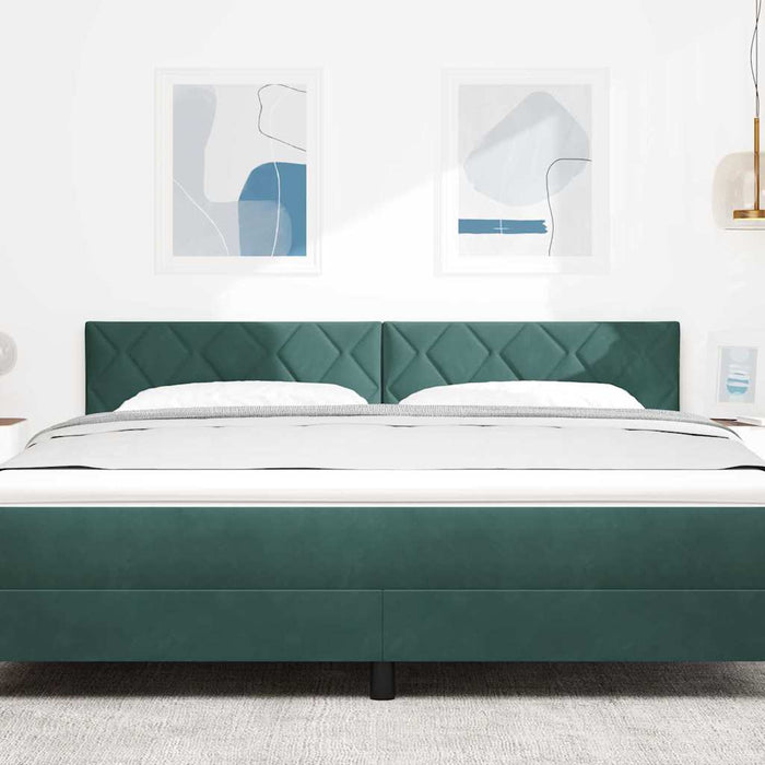 Tăblie cap cu headboard Verde închis 180 cm Catifea - WALTI WALTI