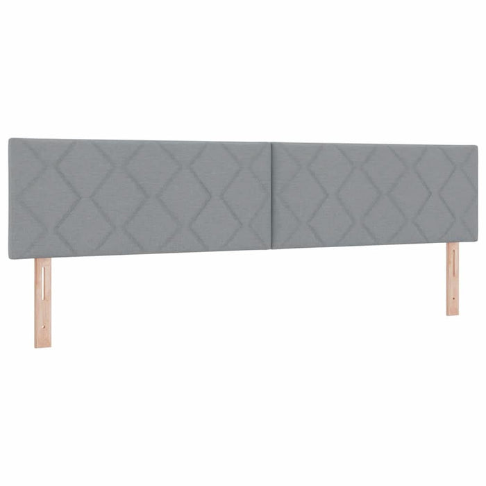 Tăblie cap cu headboard Gri deschis 200 cm Piele artificială - WALTI WALTI