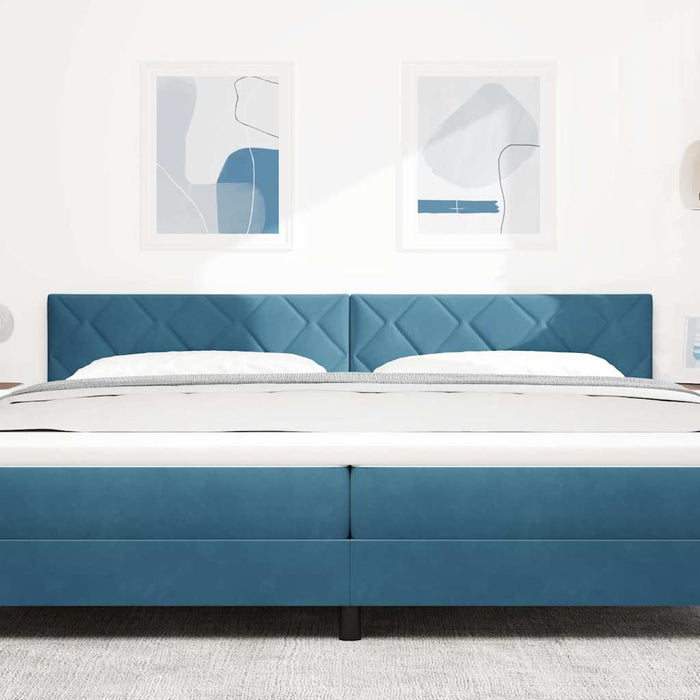 Tăblie cap cu headboard Albastru închis 200 cm Catifea - WALTI WALTI