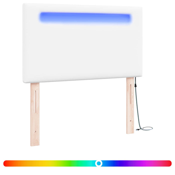 Tăblie LED Alb 90 cm Piele artificială WALTI