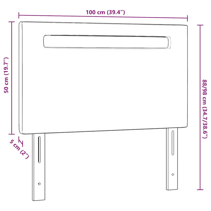 Tăblie cap Pe perete cu headboard Manual Alb 100 cm PVC - WALTI WALTI