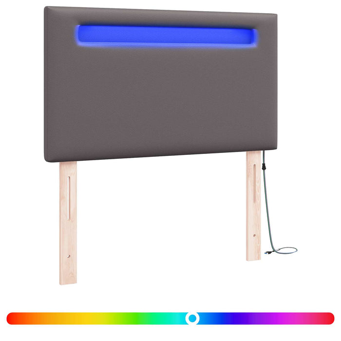 Tăblie LED Gri 100 cm Piele artificială WALTI