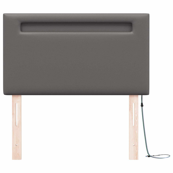 Tăblie LED Gri 100 cm Piele artificială WALTI