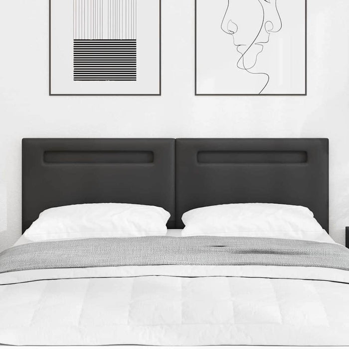 Tăblie cap Pe perete cu headboard Manual Negru 144 cm PVC - WALTI WALTI