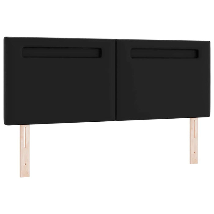 Tăblie cap Pe perete cu headboard Manual Negru 144 cm PVC - WALTI WALTI