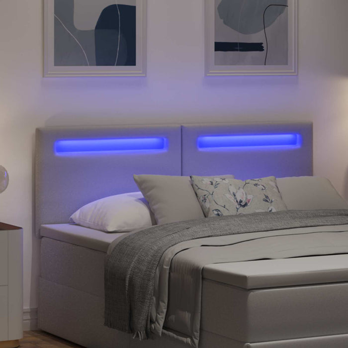 Tăblie LED Alb 144 cm Piele artificială WALTI