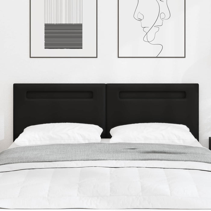 Tăblie LED Negru 160 cm Piele artificială WALTI