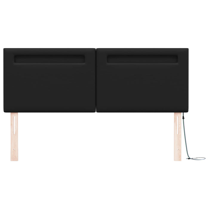 Tăblie LED Negru 160 cm Piele artificială WALTI