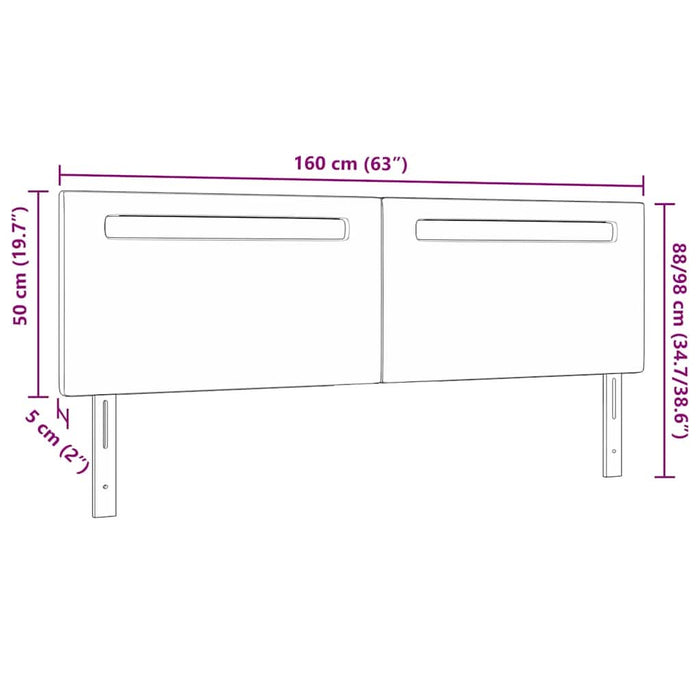 Tăblie cap Pe perete cu headboard Manual Alb 160 cm PVC - WALTI WALTI