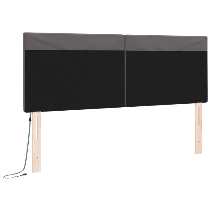 Tăblie LED Gri 160 cm Piele artificială WALTI