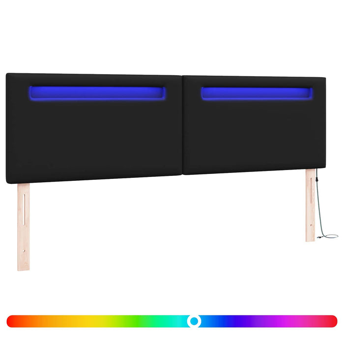 Tăblie LED Negru Piele artificială WALTI