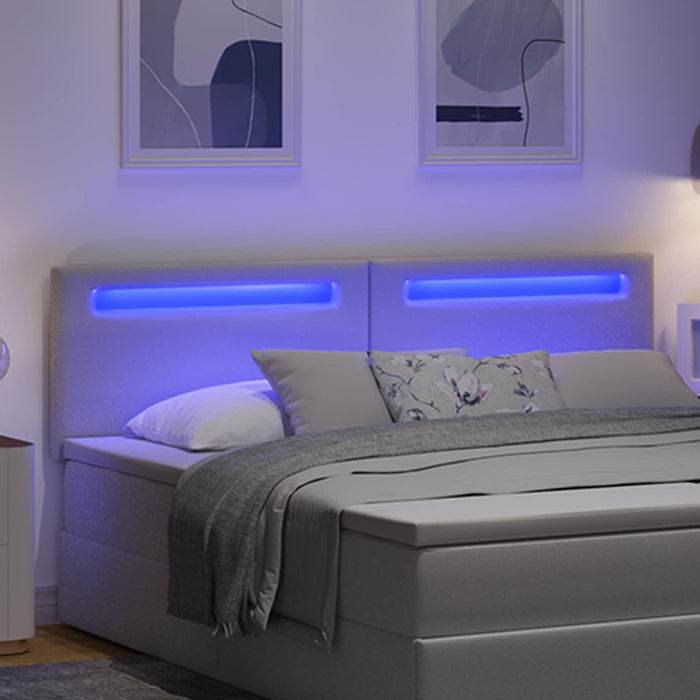 Tăblie LED Alb 180 cm Piele artificială WALTI