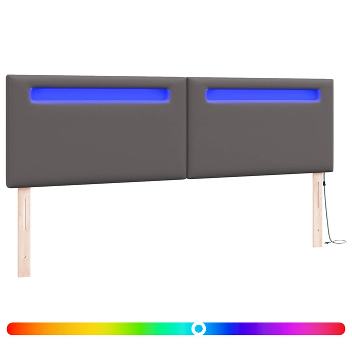 Tăblie LED Gri 180 cm Piele artificială WALTI