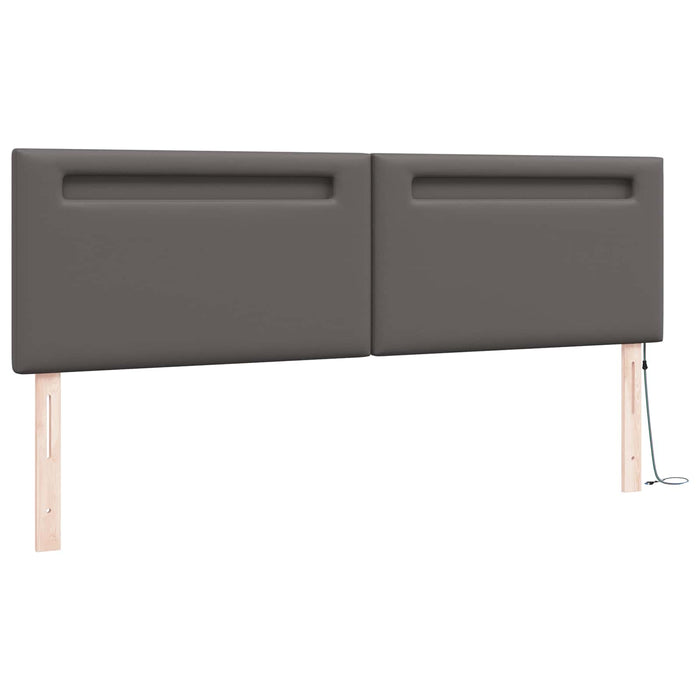 Tăblie LED Gri 180 cm Piele artificială WALTI