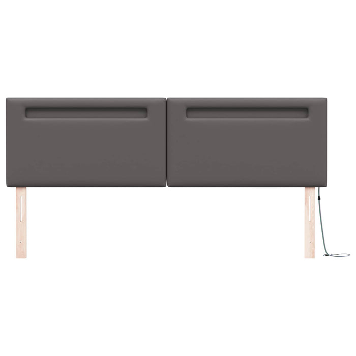 Tăblie LED Gri 180 cm Piele artificială WALTI
