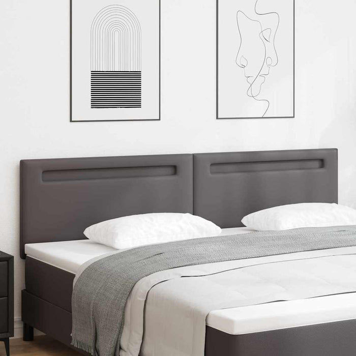Tăblie cap Pe perete cu headboard Manual Gri 200 cm PVC - WALTI WALTI