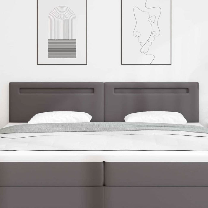 Tăblie cap Pe perete cu headboard Manual Gri 200 cm PVC - WALTI WALTI
