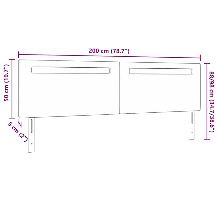 Tăblie cap Pe perete cu headboard Manual Gri 200 cm PVC - WALTI WALTI