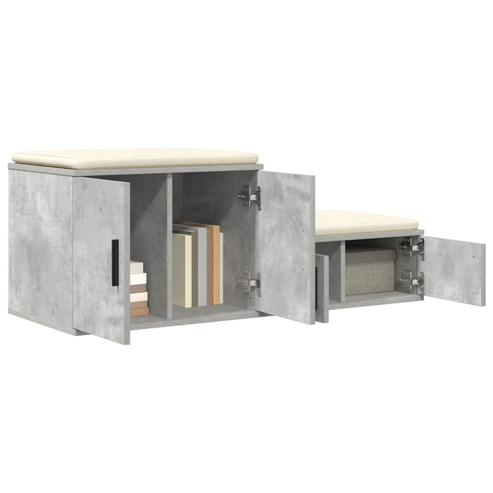 Dulap de depozitare 2 pcs Gri din beton 127 x 41 x 40 cm - WALTI WALTI