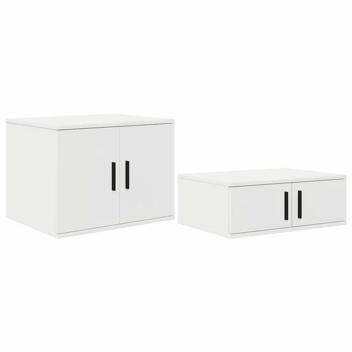 Dulap de depozitare 2 pcs Alb 118 x 41 x 40 cm Lemn compozit - WALTI WALTI